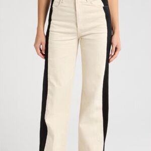 Trendyol Black and Cream Colorblock Pants